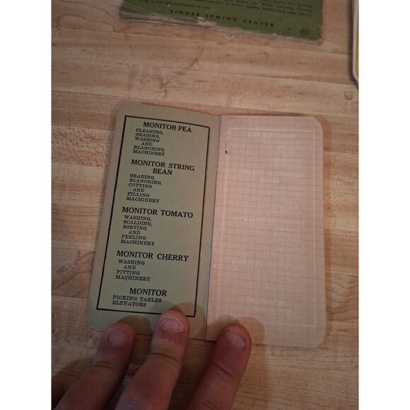 Vintage 1940s 1950s Booklet Lot Monitor Canning Grain Cleaner Singer Buttonholer - Picture 3 of 11